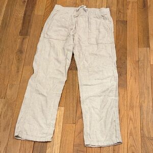 Abercrombie kids 11/12 drawstring Linen Pants - Cream